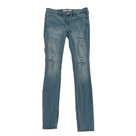 Hollister Low Rise Super Skinny Distressed Jeans Size 1 Women’s - Picture 1 of 6